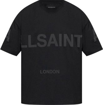 AllSaints Biggy oversized logo-print T-shirt - men - Cotton - M - Black