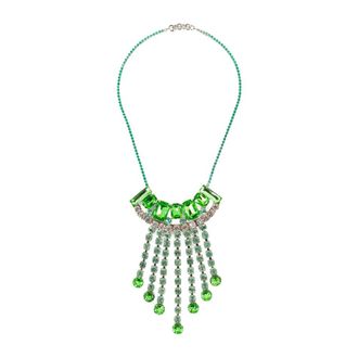 Dries Van Noten Accessoires, Dames, Groen, ONE Size, Strass Statement Ketting