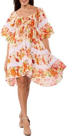 Ranee&rsquo;s Relaxed Floral Minidress in Orange at Nordstrom Rack, Size Large/x-Large