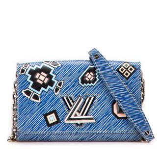 Louis Vuitton Pre-owned Womens Epi Denim Twist Azteque Wallet On Chain - Blue Leather - One Size