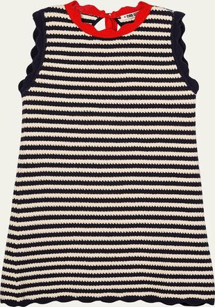 Ciao Lucia Fasano Stripe Crochet Shift Dress