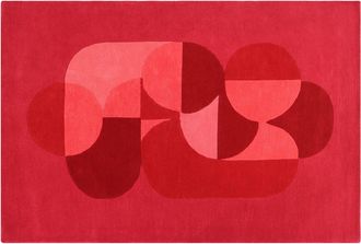 Vente-Unique Alfombra 100% lana tejida a mano - Rojo cereza - 160 x 230 cm - 2200g/m&sup2; - BLIVORA