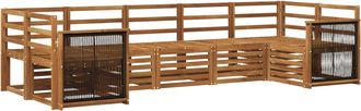 vidaXL Conjunto De Sof&aacute;s De Exterior 6 Uds. Natural Vidaxl