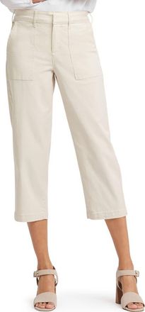 NYDJ Utility High Waist Crop Pants in White Creek at Nordstrom, Size 00