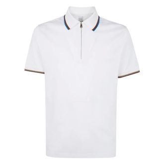 Paul Smith Tops, Heren, Wit, 2Xl, Katoen, Zip Polo