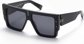 Balmain B - GRAND Grey Square Unisex Sunglasses BPS-144 D 57