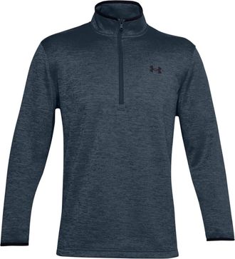 Under Armour Mens Armour Fleece 1/2 Zip T-Shirt, Mechanic Blue (467)/Black, S