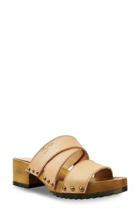 Candie's Rahel Platform Slide Sandal in Natural at Nordstrom, Size 10