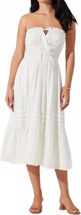 Astr Aubrie Tie Front Dress In White