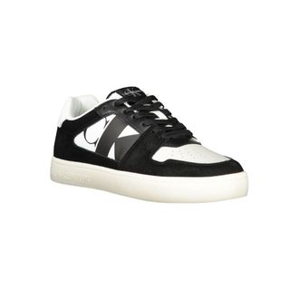 Calvin Klein Colour-Block Leather and Polyester Sneaker - White