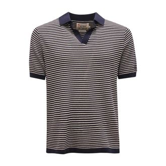 MC2 Saint Barth Sloan Gestreepte Polo - Heren - Tops - Blauw - Maat: S Katoen