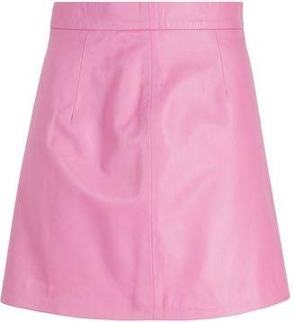 8 by YOOX LEATHER ESSENTIAL MINI SKIRT