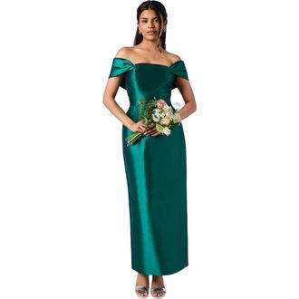 Coast Petite Column Midi Bridesmaid Dress in Emerald at Nordstrom, Size 10P