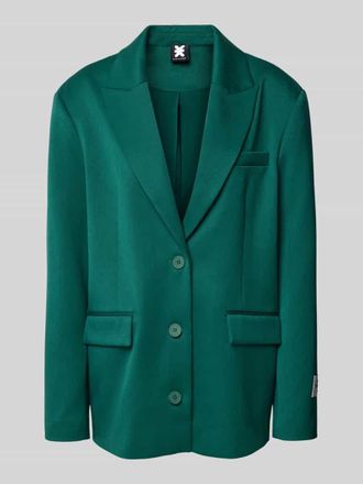 Karo Kauer Blazer mit Label-Patch und Reverskragen in Dunkelgruen, Gr&ouml;&szlig;e XL