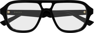 Gucci Glasses, male, Black, Size: 54 MM Eyeglasses