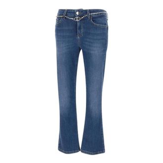 Liu Jo Cropped Jeans, female, Blue, Size: W30 Fly Jeans