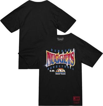 Mitchell & Ness Mens Mitchell & Ness Black Denver Nuggets Worldwide Collection Glow Up T-Shirt at Nordstrom, Size Medium
