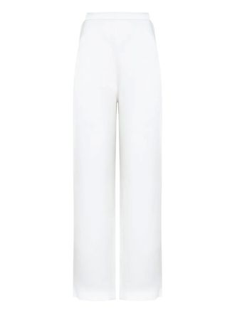 Gloria Coelho Plooibroek met wijde pijpen - Wit