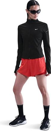 Nike Swift Dri-FIT Full-zip Mid-layer Running Top Womens Clothing Black/Reflective Silver : XL (US 16-18), Elastane/Polyester