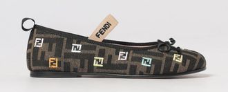 Fendi Ballerina Fendi in canvas con monogram FF jacquard