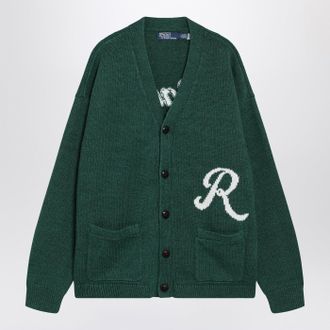 Polo Ralph Lauren Waldgr&uuml;ne Strickjacke mit Ralph-Logo