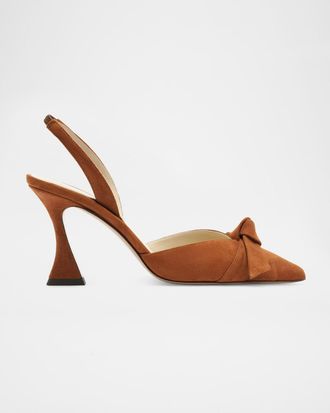 Alexandre Birman 85mm Clarita Suede Slingback Pumps