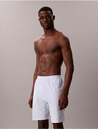 Calvin Klein Mens Icon Cotton Stretch Sleep Shorts - Blue - XL