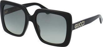 Gucci Womens Sunglasses Gg0418s Black-Grey Acetate Black-Black-Grey Black/black/grey