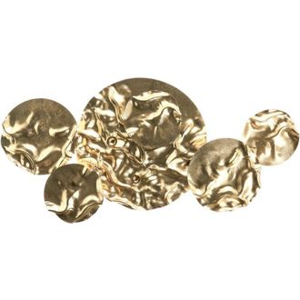 Beliani Decorazione da parete glamour in metallo ferro forma irregolare elemento decorativo artistico 3D oro Calry