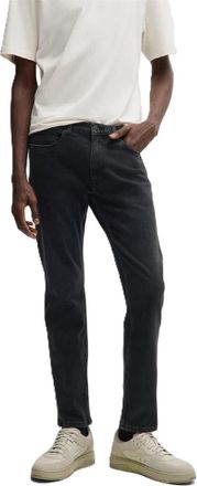 HUGO BOSS Hugo Mens Mid Rise Slim Fit Five Pocket Jeans in Black - Size 33W/34L