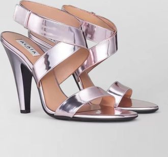 Alaia sandals cone heel 110 mirrored leather