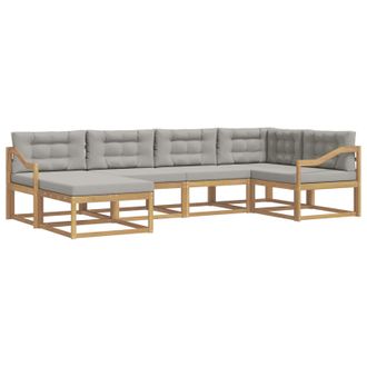 vidaXL Conjunto De Sof&aacute;s De Exterior 5 Pcs Blanco Y Gris Claro Vidaxl