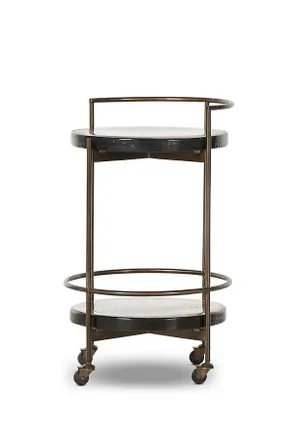 Anthropologie Mira Smoked Glass Bar Cart