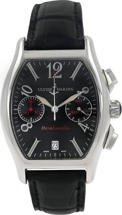 Ulysse Nardin Pre-owned Ulysse Nardin Michelangelo Chronograph Automatic Black Dial Ladies Watch 563-42