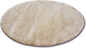 RugsX Rugsx - Alfombra C&iacute;rculo Shaggy Micro Color Caramelo Beige Circulo 100 Cm