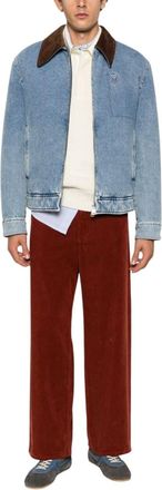 Ami Light Blue Logo Denim Jacket
