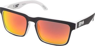 Spy Helm Plastic Frame Fashion Sunglasses Whitewall/Happy Gray/Green/Red Spectra, Grilamid Frames/Polycarbonate