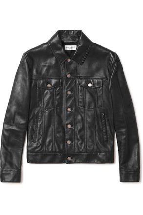 Saint Laurent Slim-Fit Leather Trucker Jacket