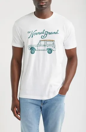 The Normal Brand Summer Bronco Cotton Blend Graphic T-Shirt in White at Nordstrom, Size Xx-Large