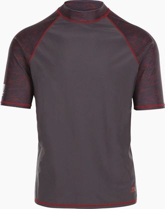 Trespass Mens Trespass Mens Theo Short Sleeve UV Protect Rash Vest - Dark Grey - Size: 38