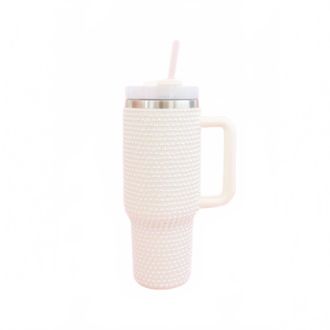 Rock Paper Scissors Stainless Steel Tumbler - 40Oz In White