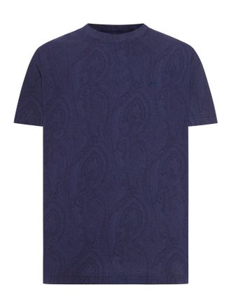 Etro COTTON T-SHIRT WITH ARNICA PATTERN - Etro - Man
