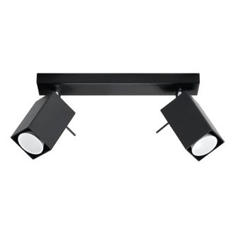 Sollux Lighting L&aacute;mpara de techo negro acero alt. 16 cm