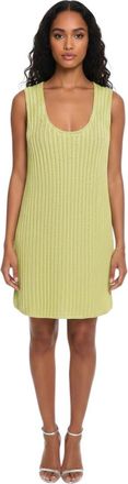 Bottega Veneta Green Knitted Scoop Neck Dress