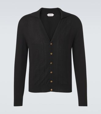 Versace Greca silk and cotton cardigan