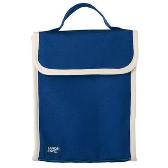 Lands End Small Cooler Bag Polyester Canvas, Soft Cooler Lunch Box for Women and Men in Navy at Nordstrom