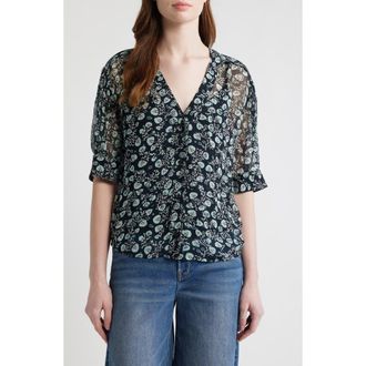 Rag & Bone Taylor Floral Button-Up Shirt in Sal Floral at Nordstrom, Size Xx-Small