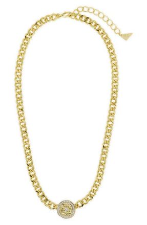 Sterling Forever Taylor Medallion Necklace in Two Tone at Nordstrom