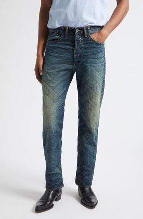 Ralph Lauren Topstitched Slim Fit Jeans in Ridgewood Wash at Nordstrom, Size 36 X 32