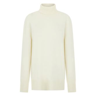 Toteme Cashmere Knitwear, female, Beige, Size: M Cashmere Turtleneck